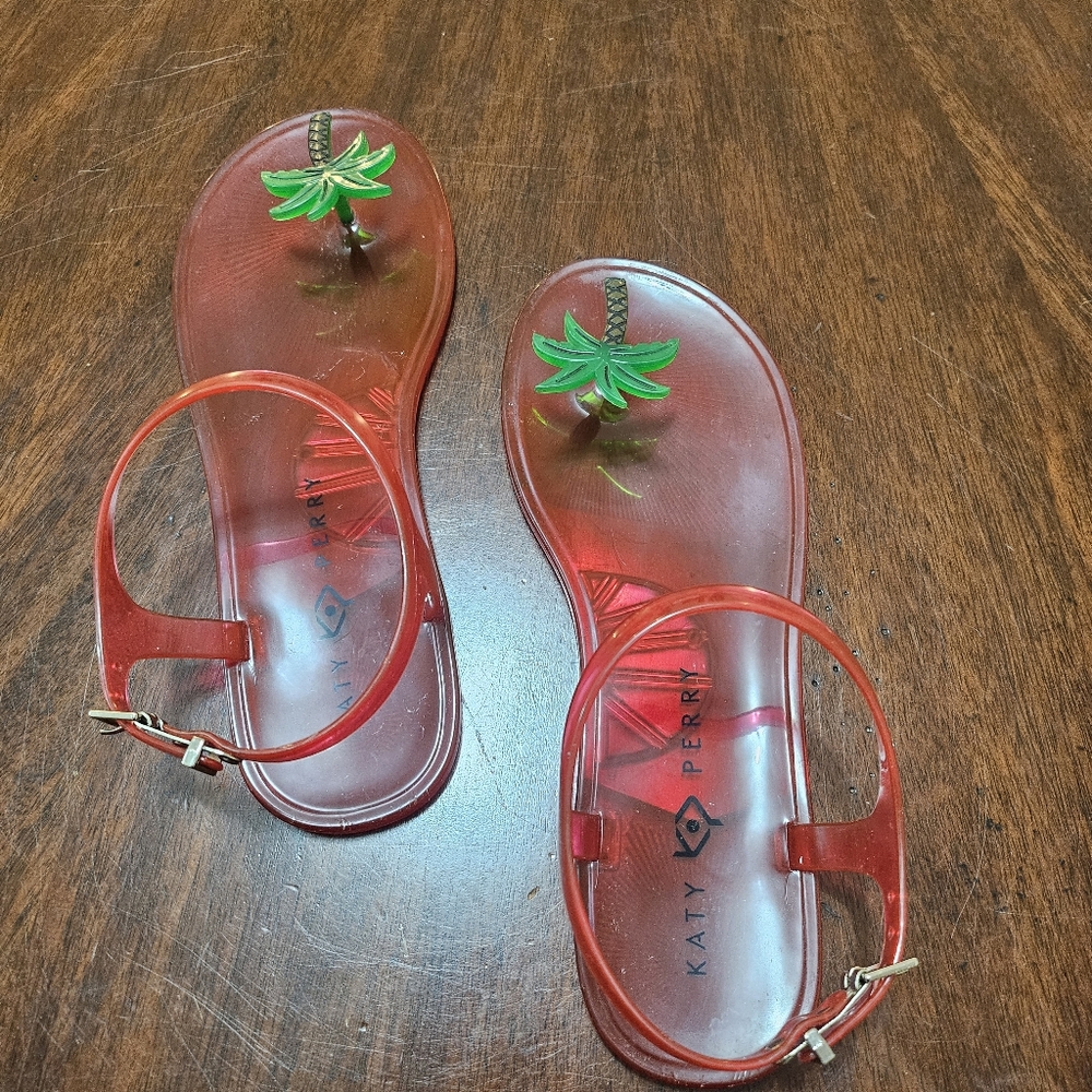 Katy Perry Shoes Women's The Geli Flat Sandal Palm Tree